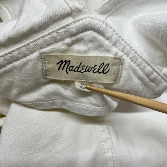 Madewell Straight-Leg Overalls in Tile White Large - Picture 7 of 12